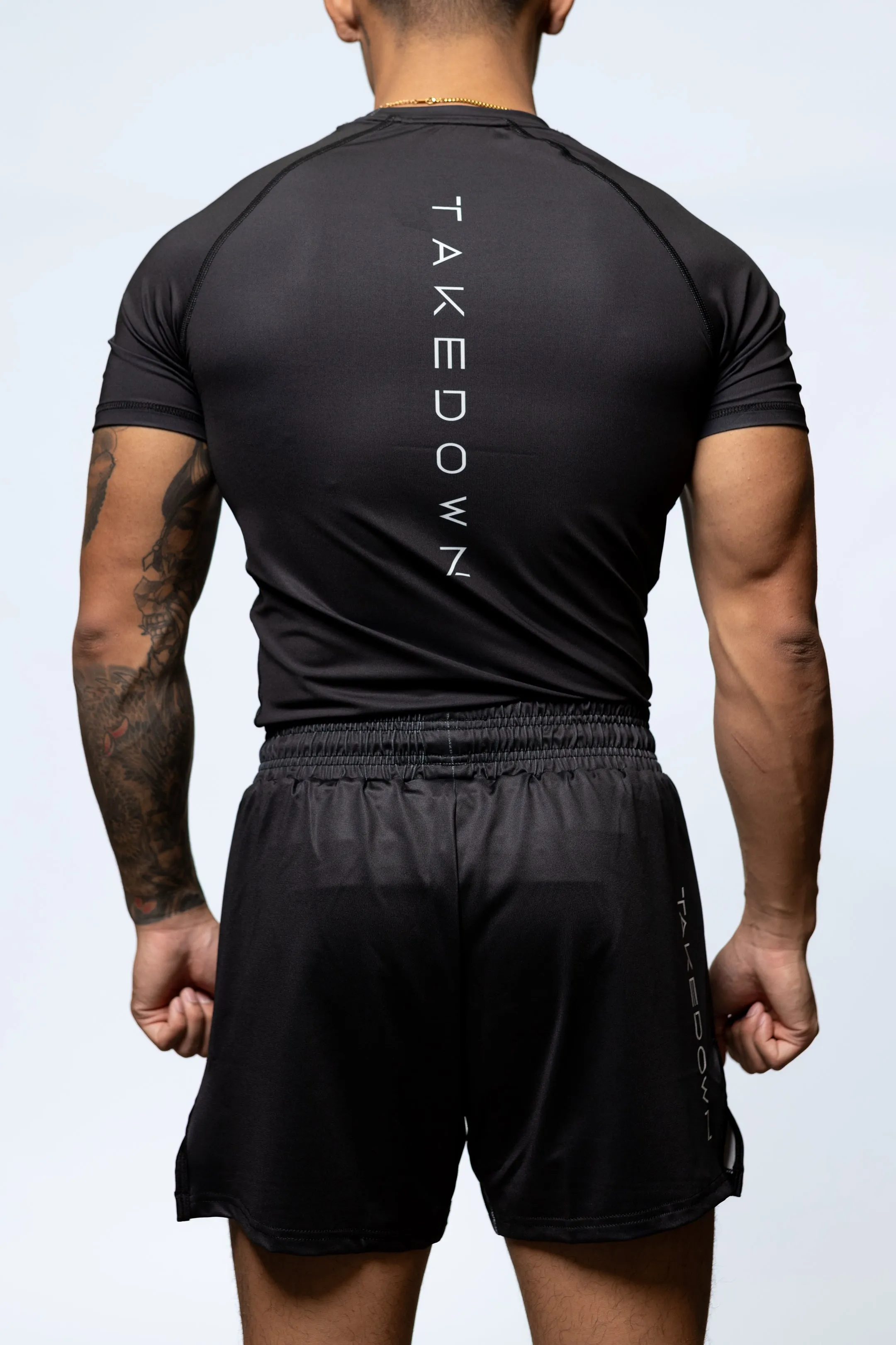 Essential Black Fight Kit (Fight Short & Rashguard Bundle)
