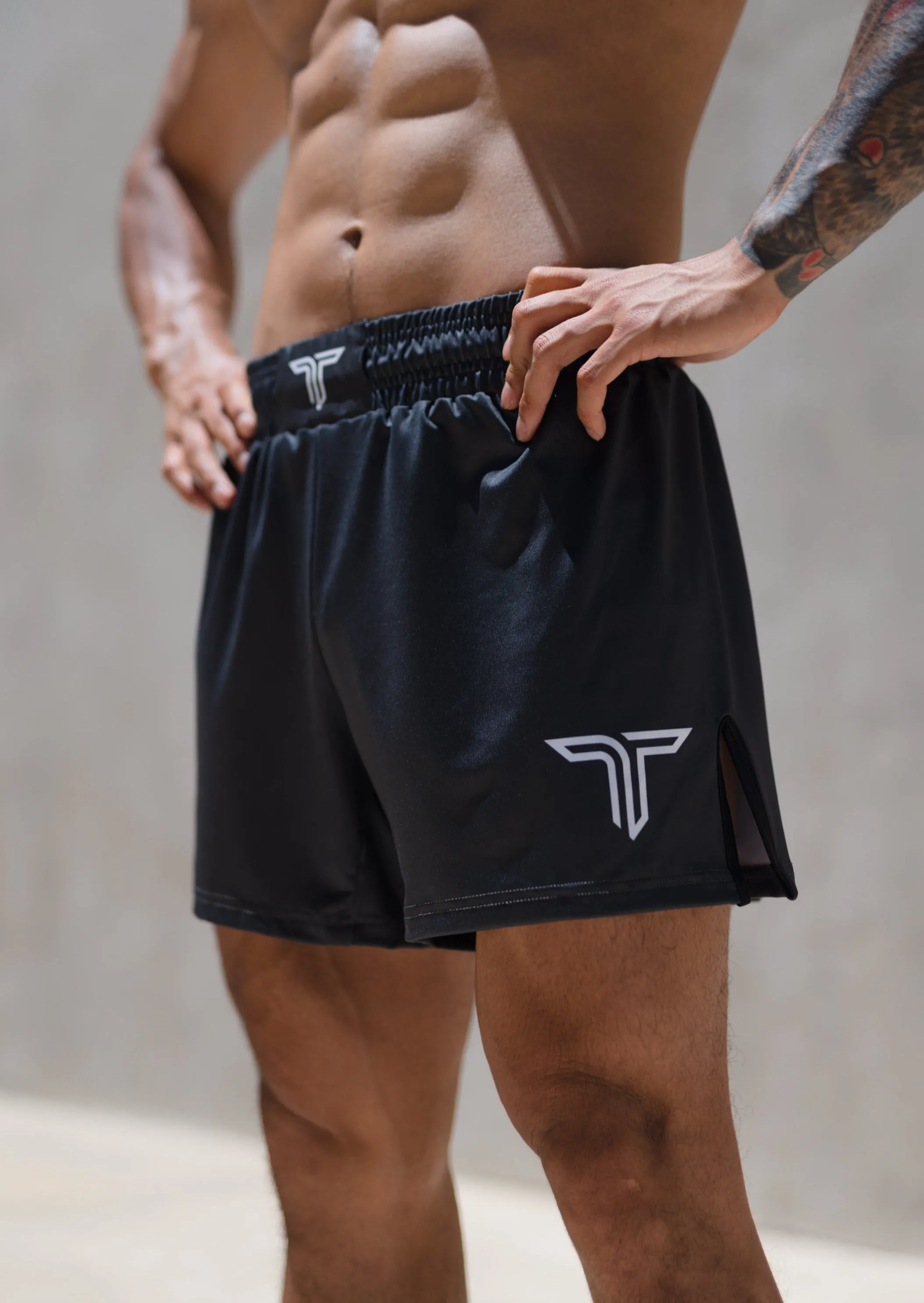 Essential Black Fight Kit (Fight Short & Rashguard Bundle)