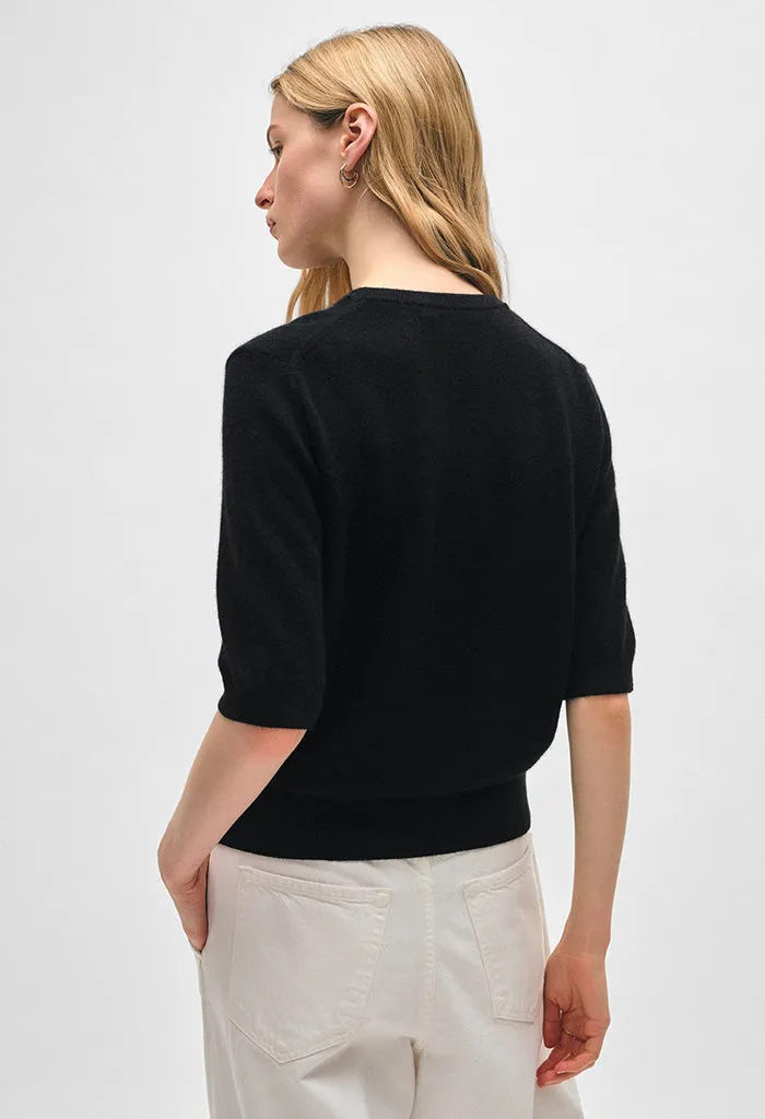Essential Cashmere Tee Black