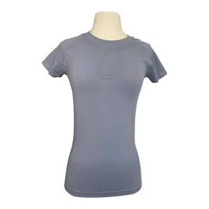 FitEq Short Sleeve Seamless Schooling Top in Slate Blue - Women's S/M