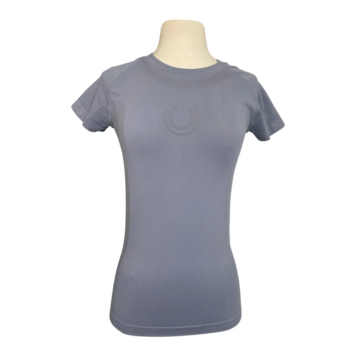 FitEq Short Sleeve Seamless Schooling Top in Slate Blue - Women's S/M
