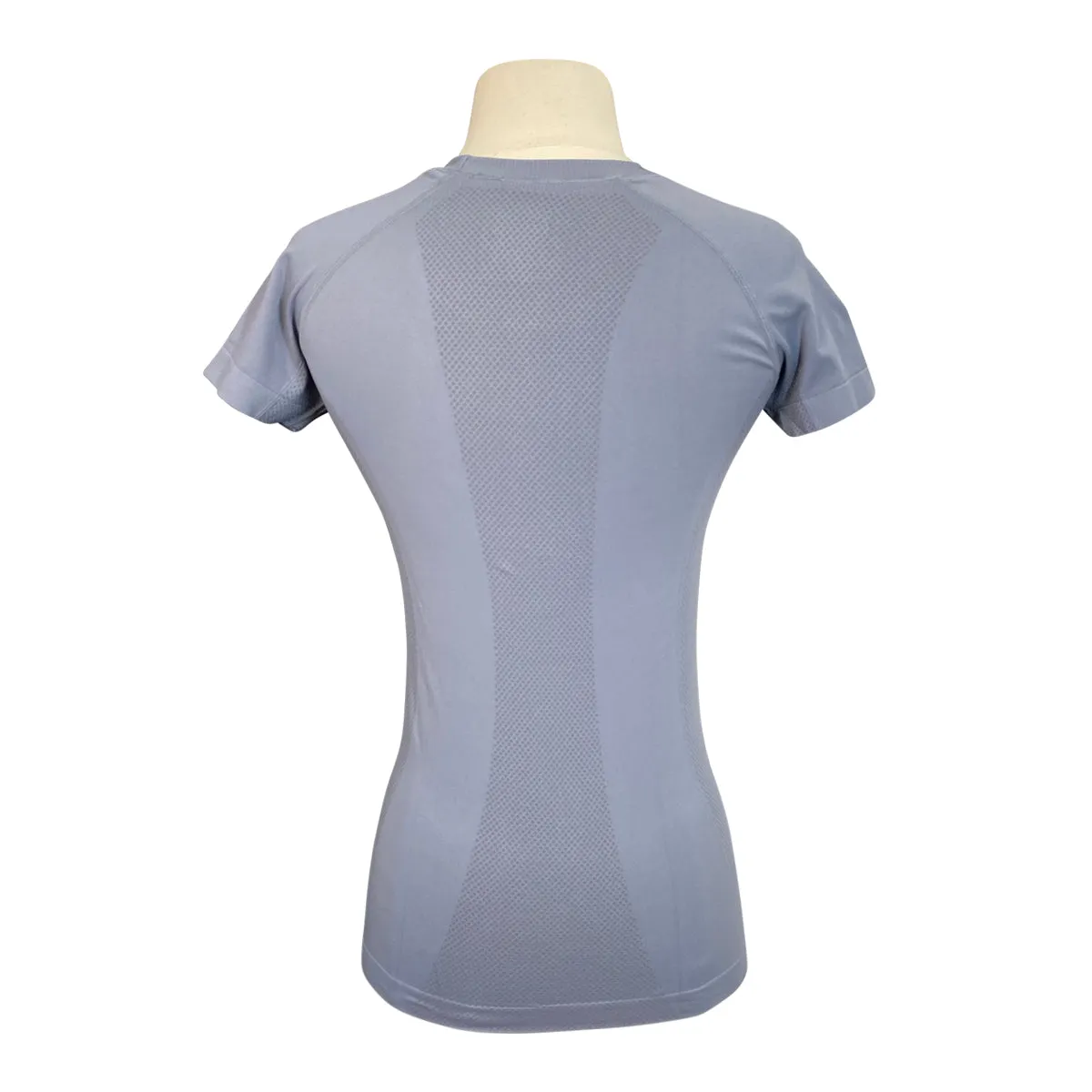 FitEq Short Sleeve Seamless Schooling Top in Slate Blue - Women's S/M