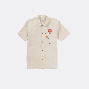 Flower Embroidery Shirt (Natural)