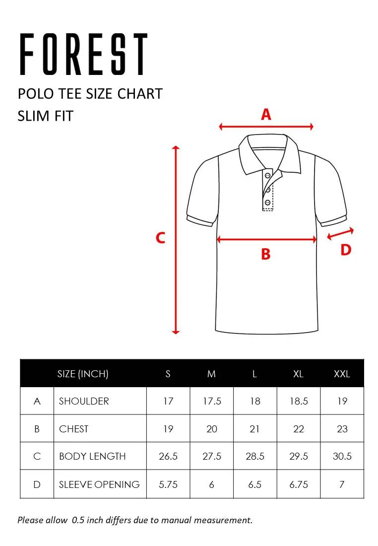 Forest Premium Weight Cotton Polo Tee 220gsm Interlock Knitted Polo T Shirt | Baju T Shirt Lelaki - 23903