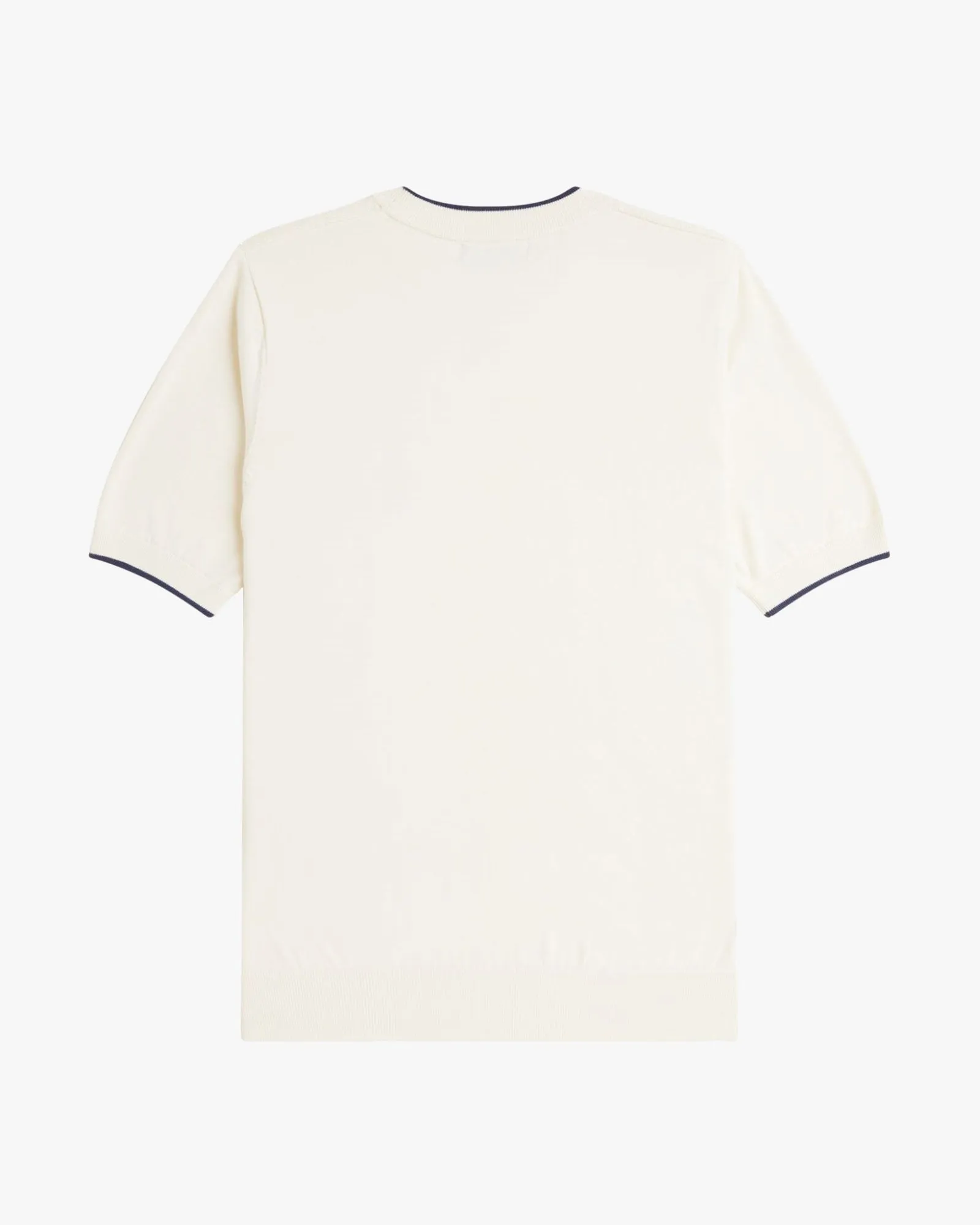 Fred Perry Texture Front Knitted T Shirt - Ecru