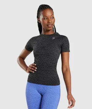 Gymshark Adapt Animal Seamless T-Shirt - Black
