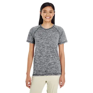 Holloway Women's Black Heather Electrify 2.0 Short-Sleeve