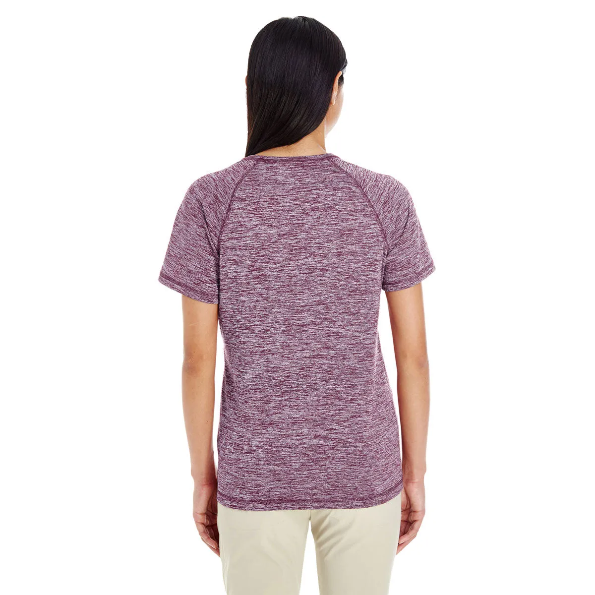 Holloway Women's Maroon Heather Electrify 2.0 Short-Sleeve
