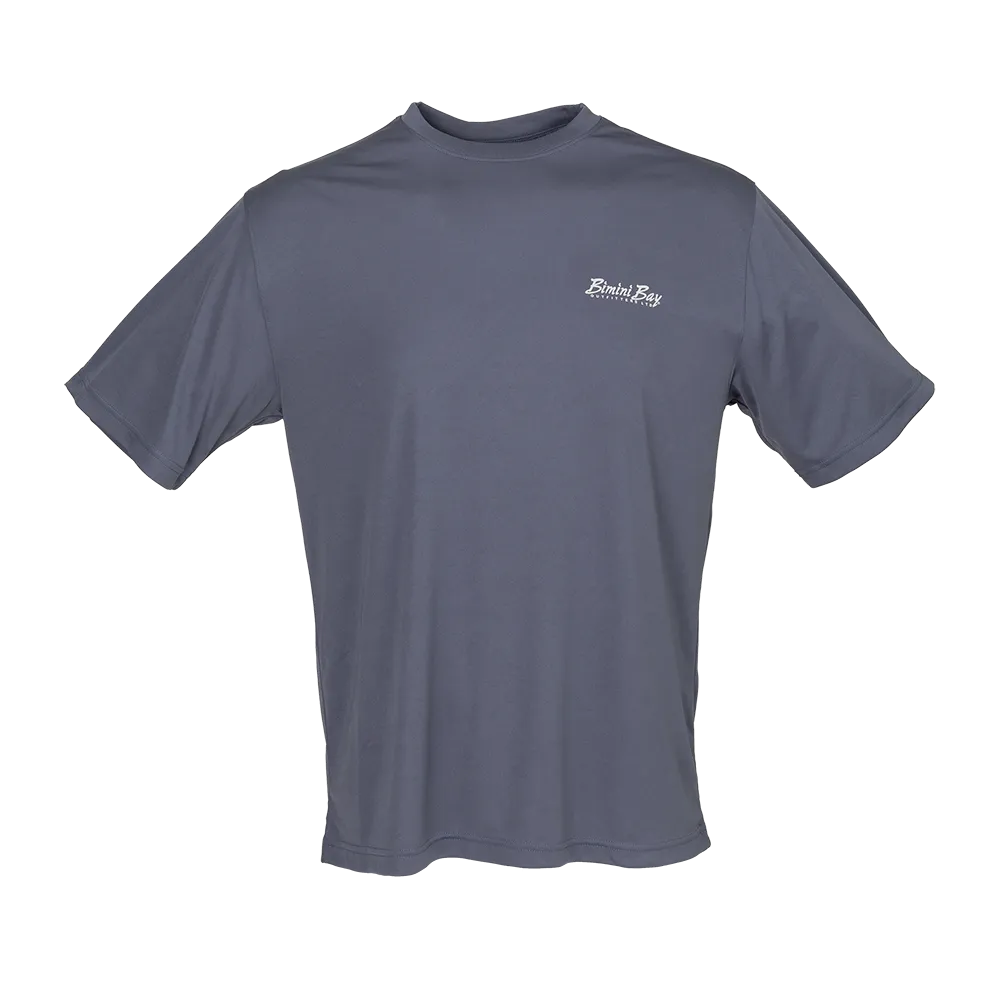 Hook M' Men's Freshwater Short Sleeve Performance Shirt - Catfish Slam Grisaille