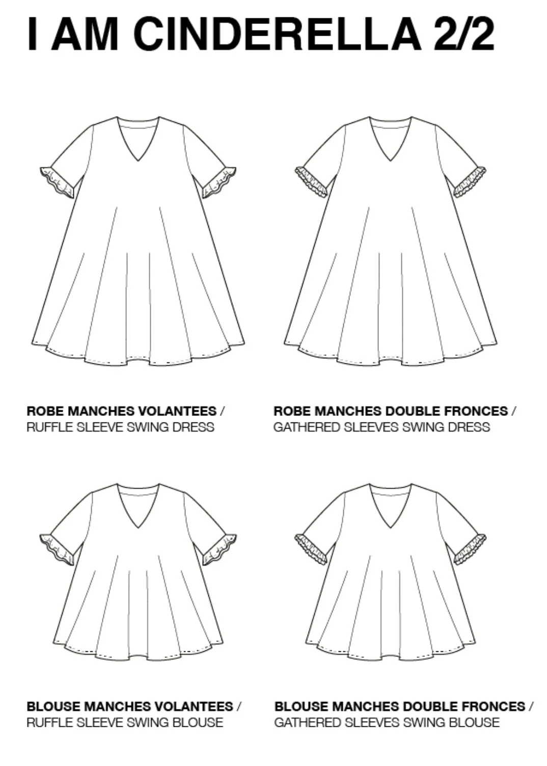 I Am Patterns, Cinderella Swing Top and Dress