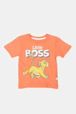 Infant Boys Tan Simba Short Sleeve T-Shirt