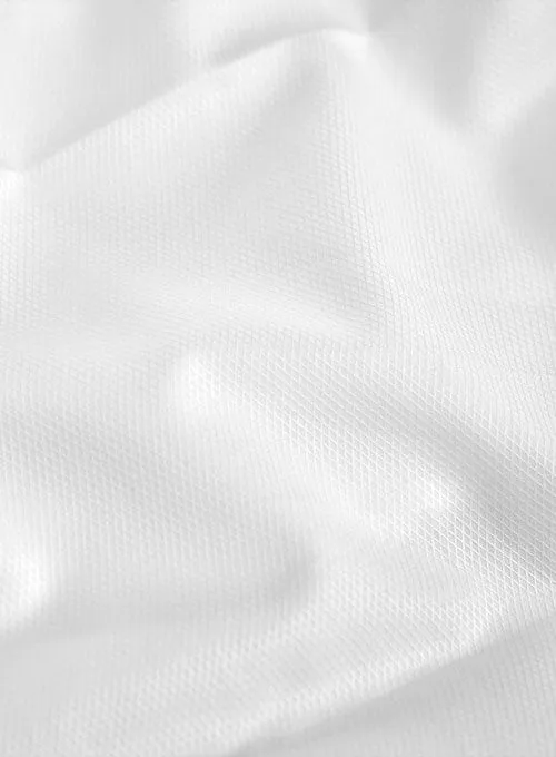 Italian Cotton Dobby Roceta White Shirt