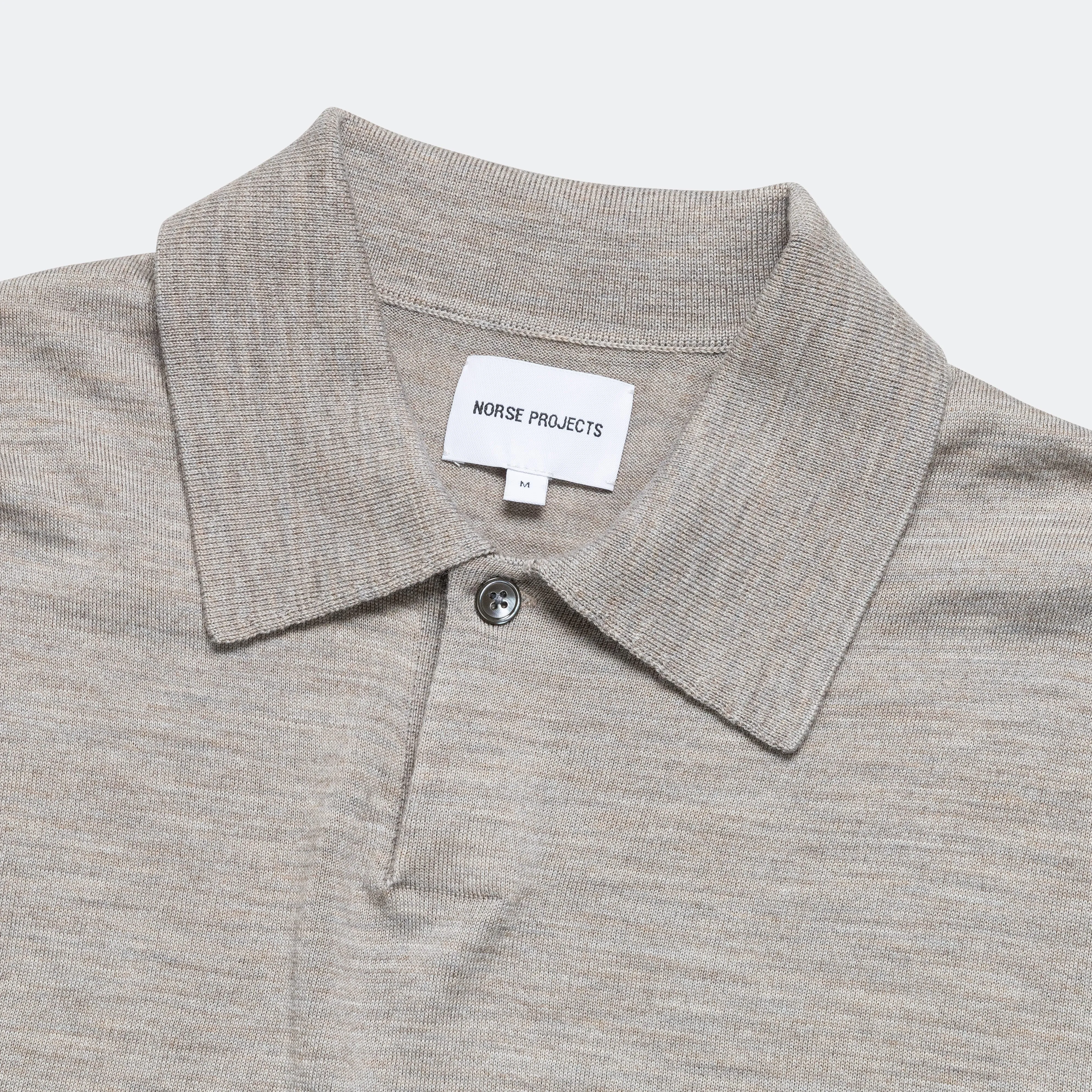 Jon Tech Merino SS Polo - Sand