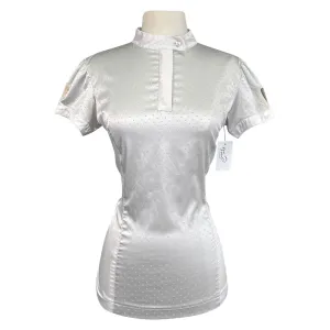 Kentucky 'Lilly' Show Shirt in Silver/Pearl - Women's Large