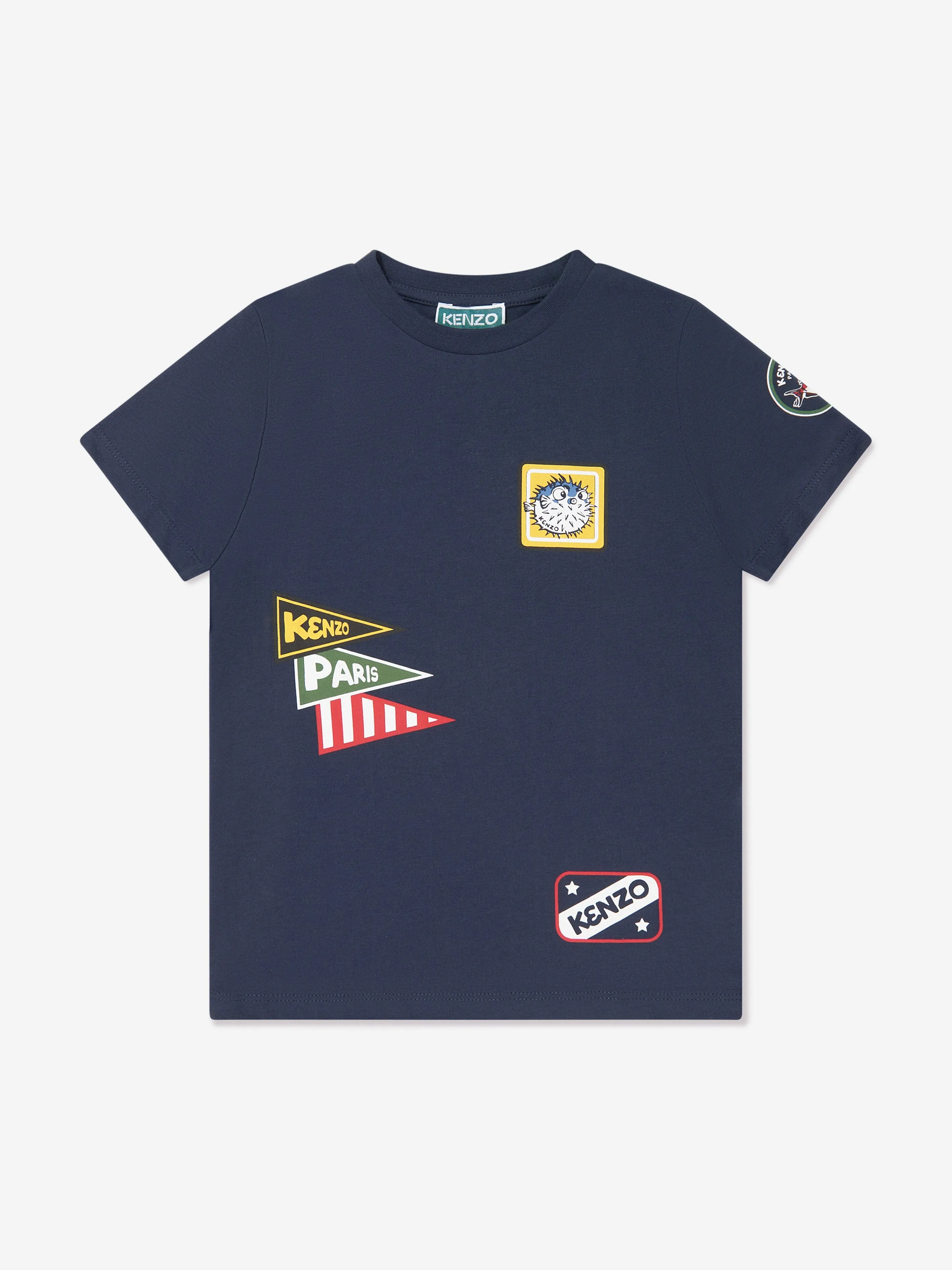 KENZO Boys Branded-Shirt in Navy