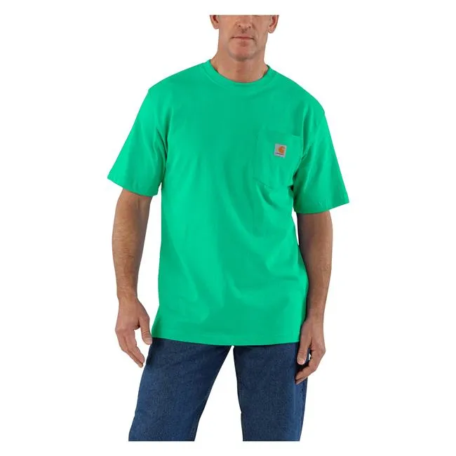 Loose Fit Heavyweight Short-Sleeve Pocket T-Shirt - Malachite