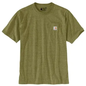 Loose Fit Heavyweight Short-Sleeve Pocket T-Shirt - Olive Green Heather