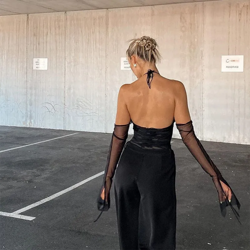 Luscious See Through Halter Top