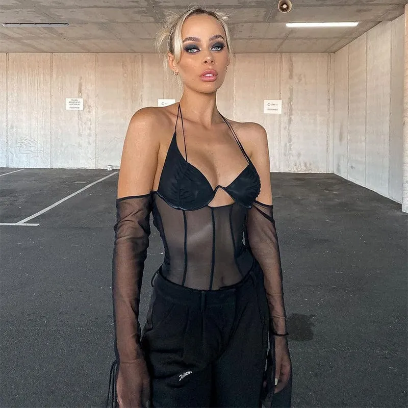 Luscious See Through Halter Top