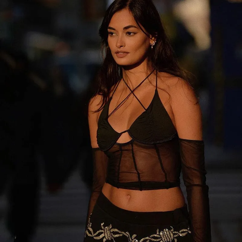 Luscious See Through Halter Top