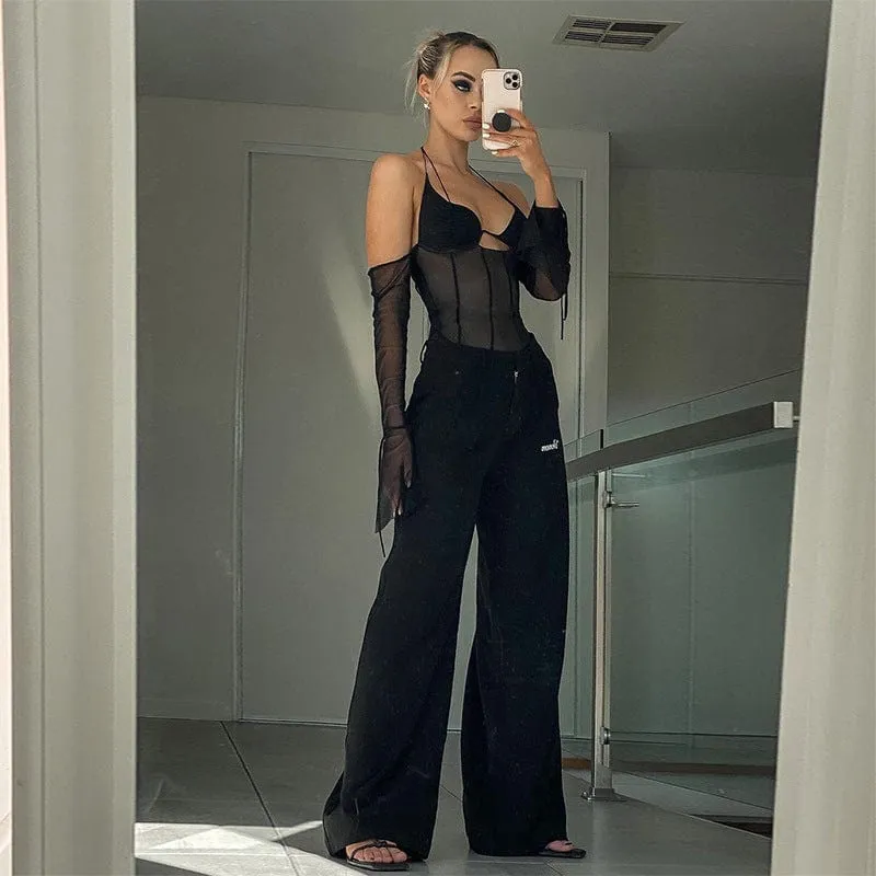 Luscious See Through Halter Top
