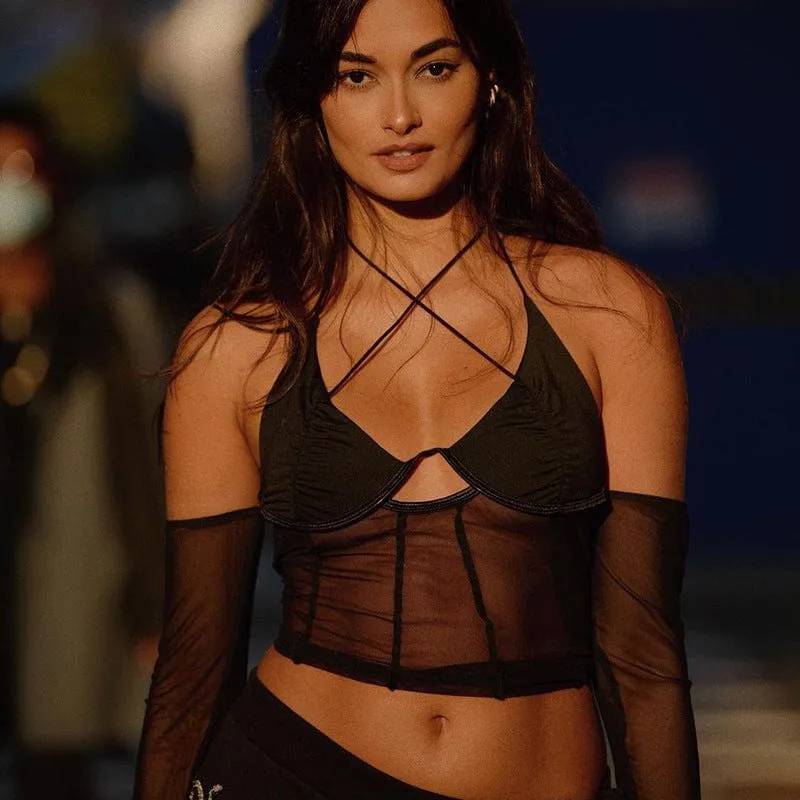 Luscious See Through Halter Top