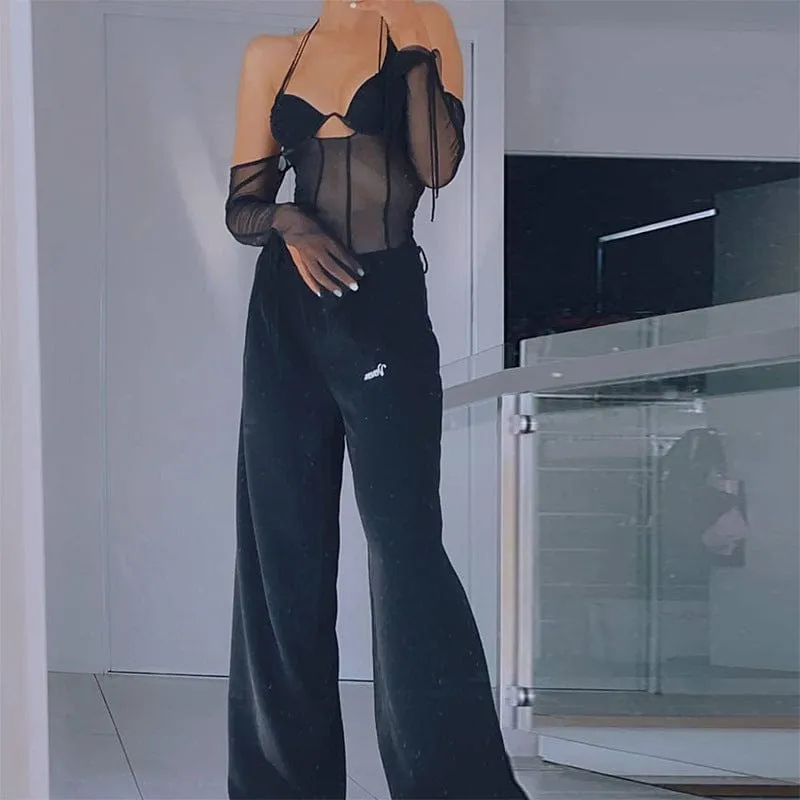 Luscious See Through Halter Top