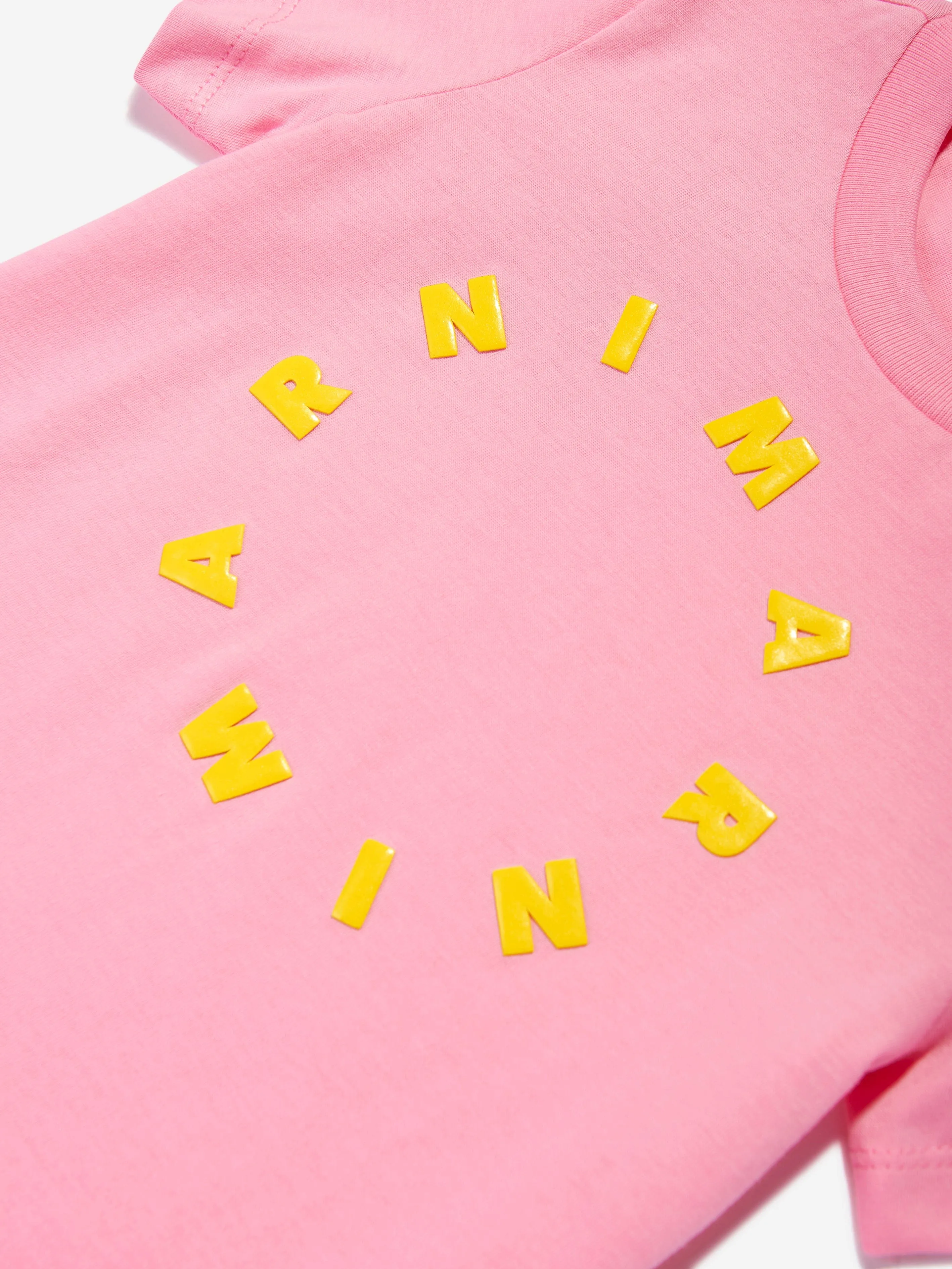 MARNI Baby Girls Round Logo T-Shirt in Pink