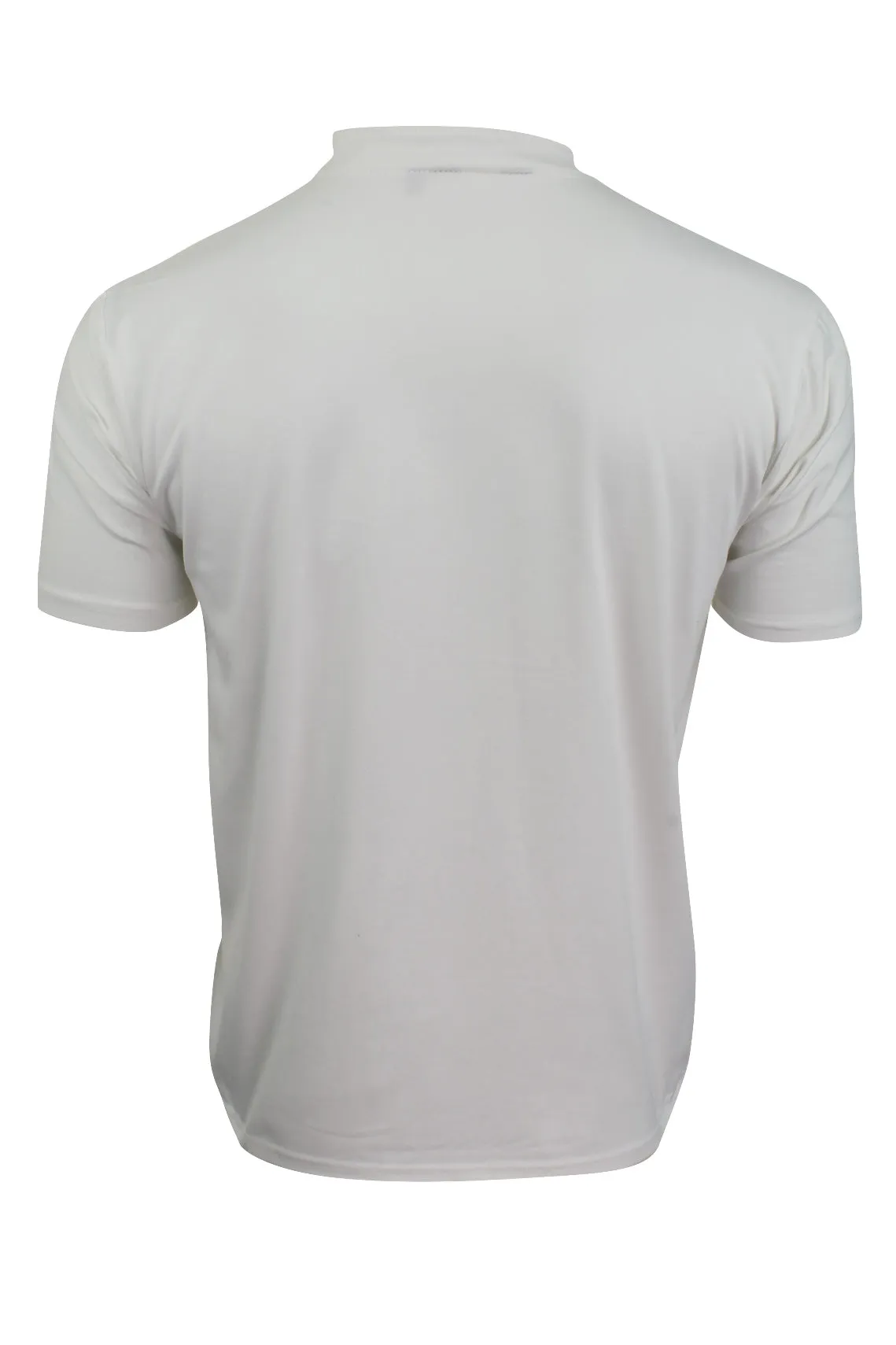 Mens Grandad T-Shirt by 'Xact' Short Sleeved (White)