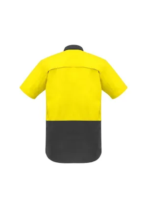 Mens Rugged Cooling Hi Vis Spliced S/S Shirt