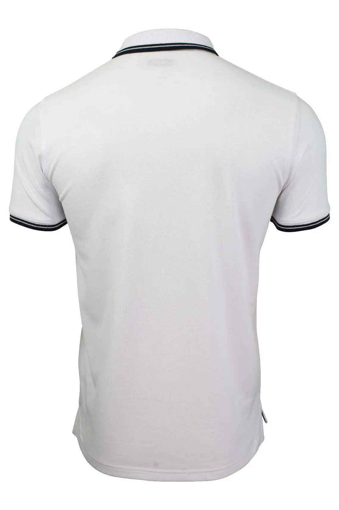 Mens Short Sleeved Twin Tipped Pique Polo T-Shirt by Xact (Optic White)