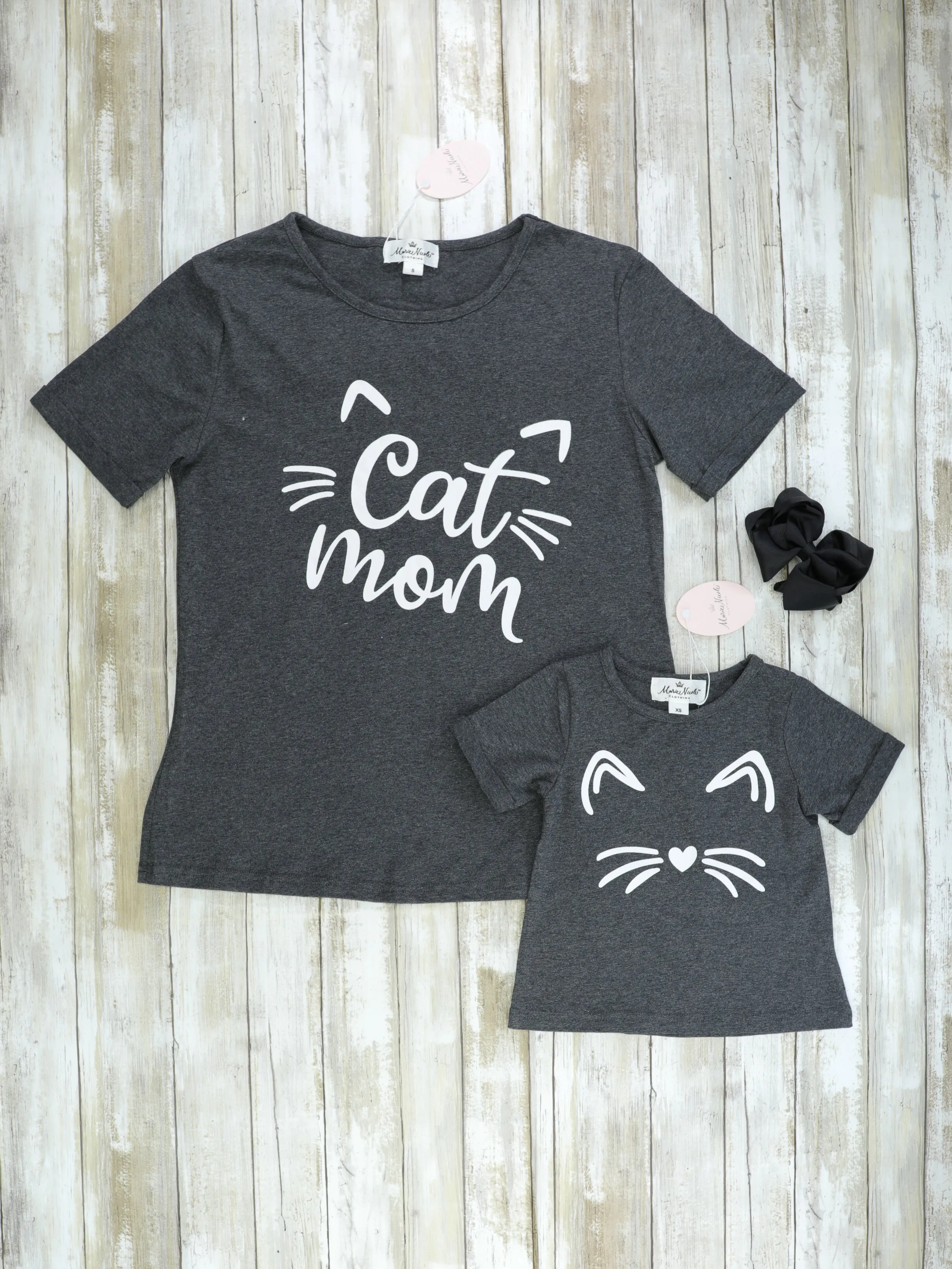 Mom & Me Cat Short Sleeve Shirt