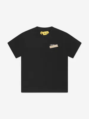 Off-White Boys Paper Tape Arrow T-Shirt in Black