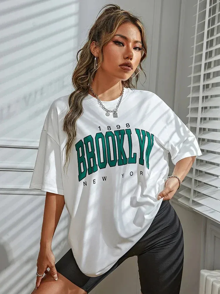 Oversized Brooklyn Vintage Drop Shoulder T-Shirt