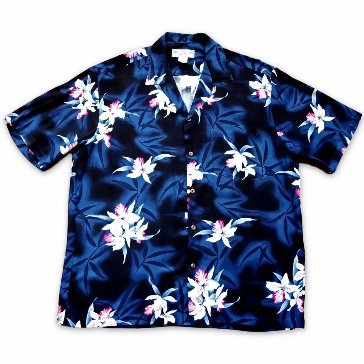 poipu grey hawaiian aloha rayon shirt