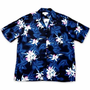 poipu grey hawaiian aloha rayon shirt
