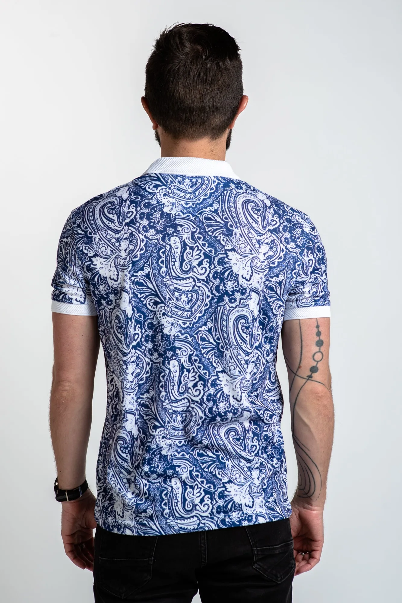 Polo Shirt - Ocean Paisley