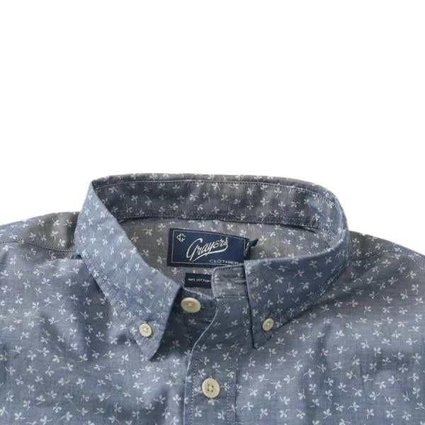 Portsmouth Printed Chambray Short Sleeve Shirt