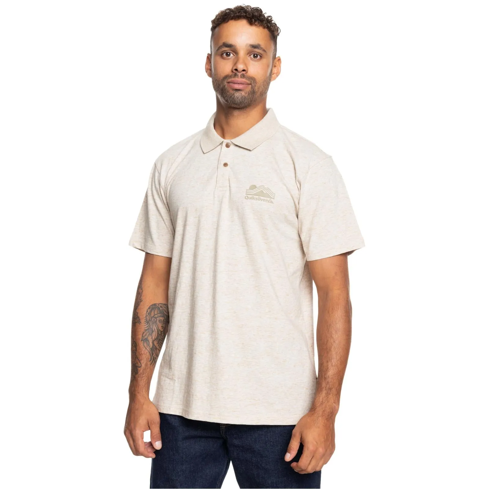 Quiksilver Mens Karakin Tech Cotton Polo Shirt Casual Short Sleeve