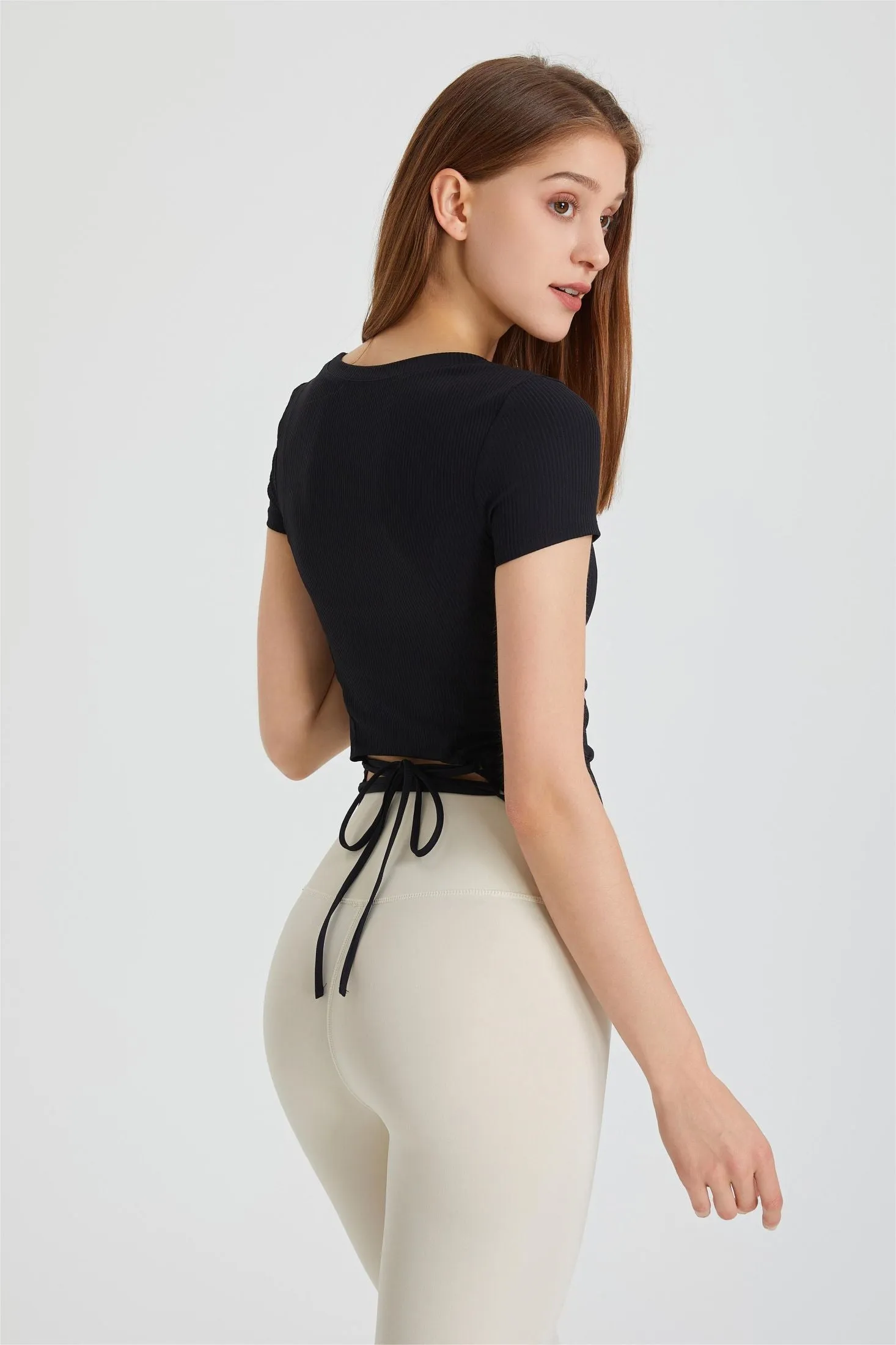 Ribbed Tunic Short Sleeve T-Shirt