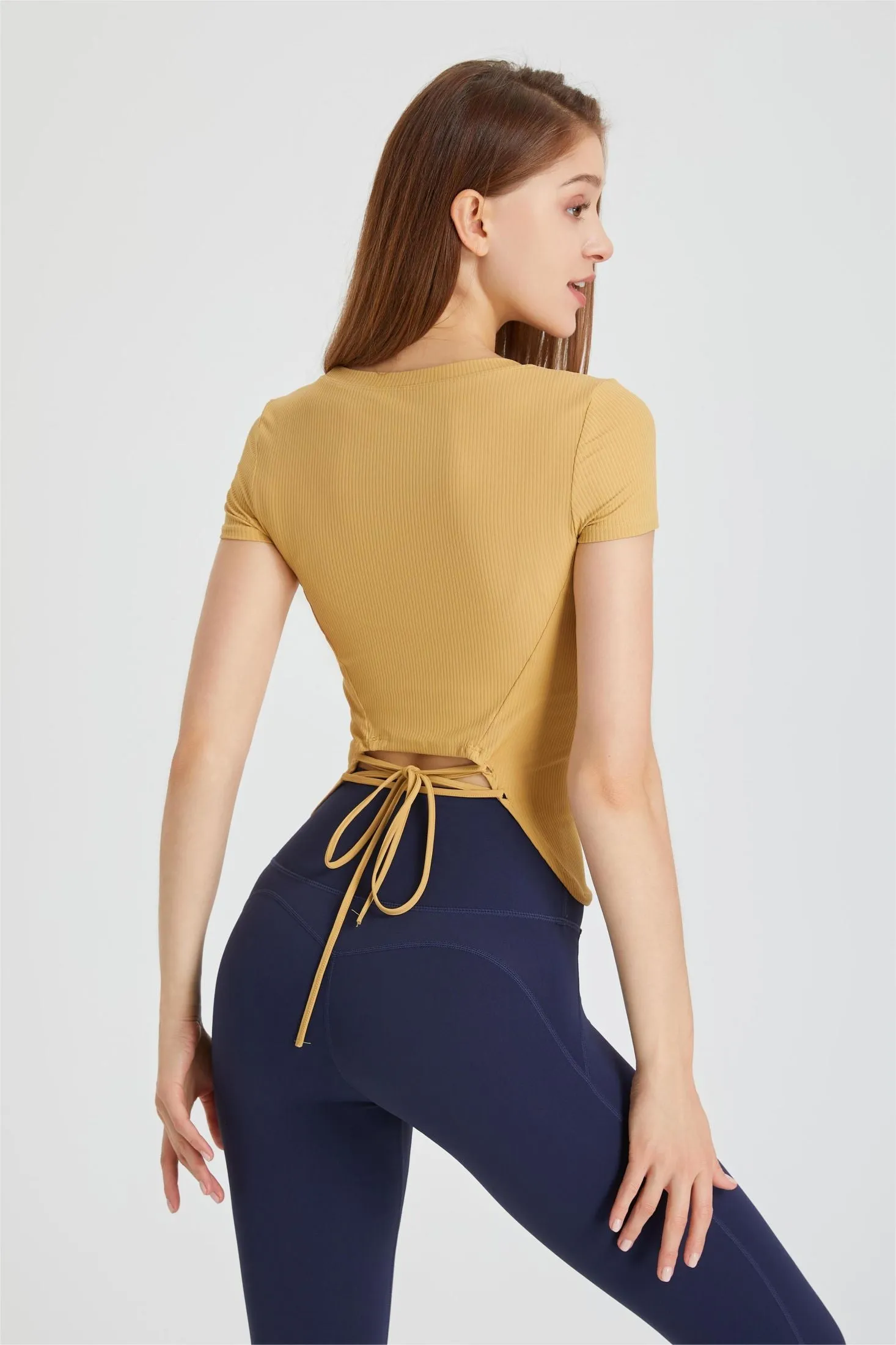 Ribbed Tunic Short Sleeve T-Shirt
