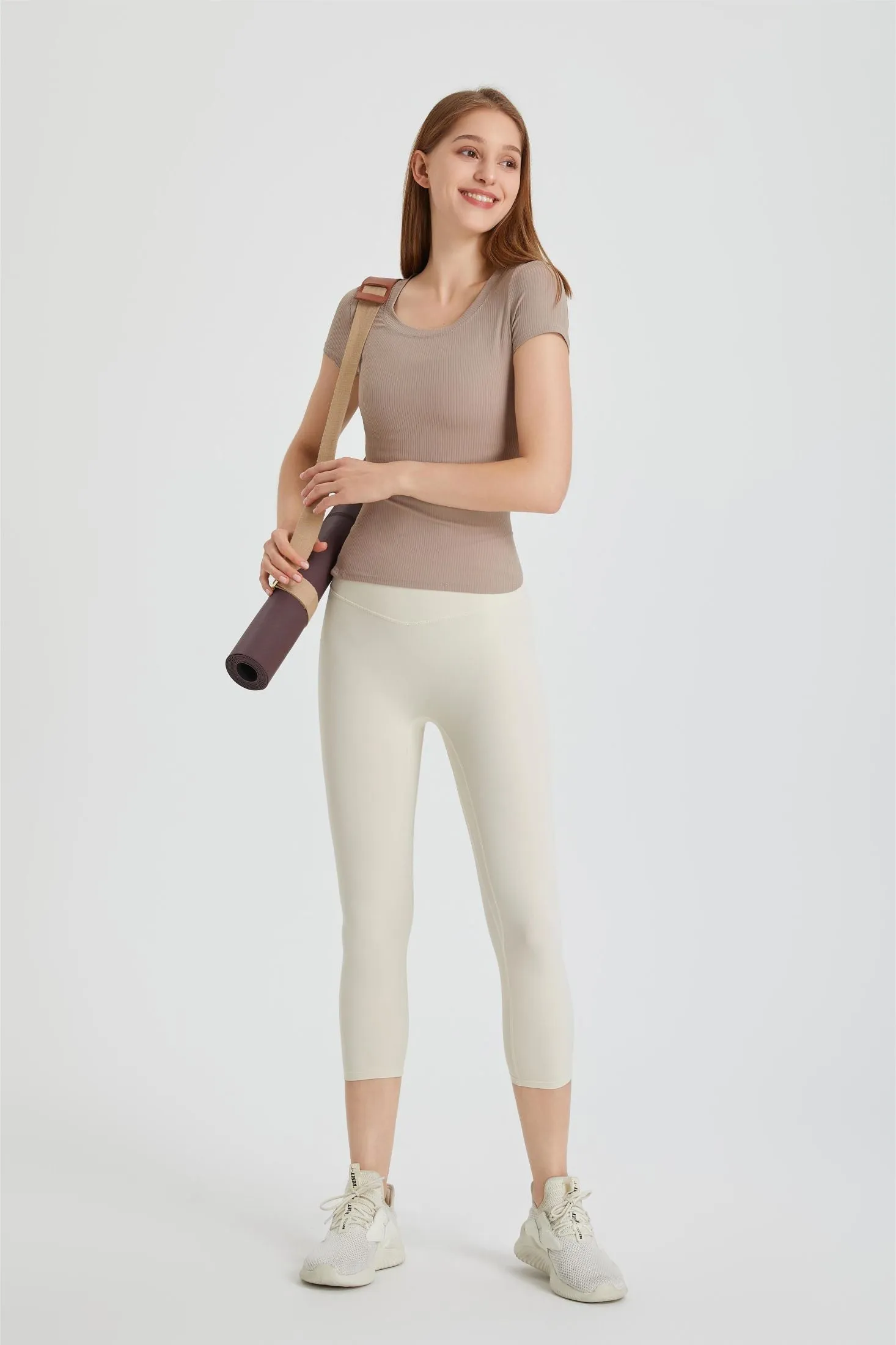 Ribbed Tunic Short Sleeve T-Shirt