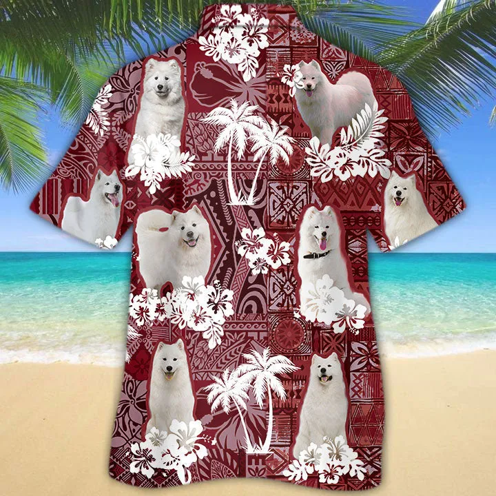 Samoyed Hawaiian Shirt, Dog Hawaiian Shirt