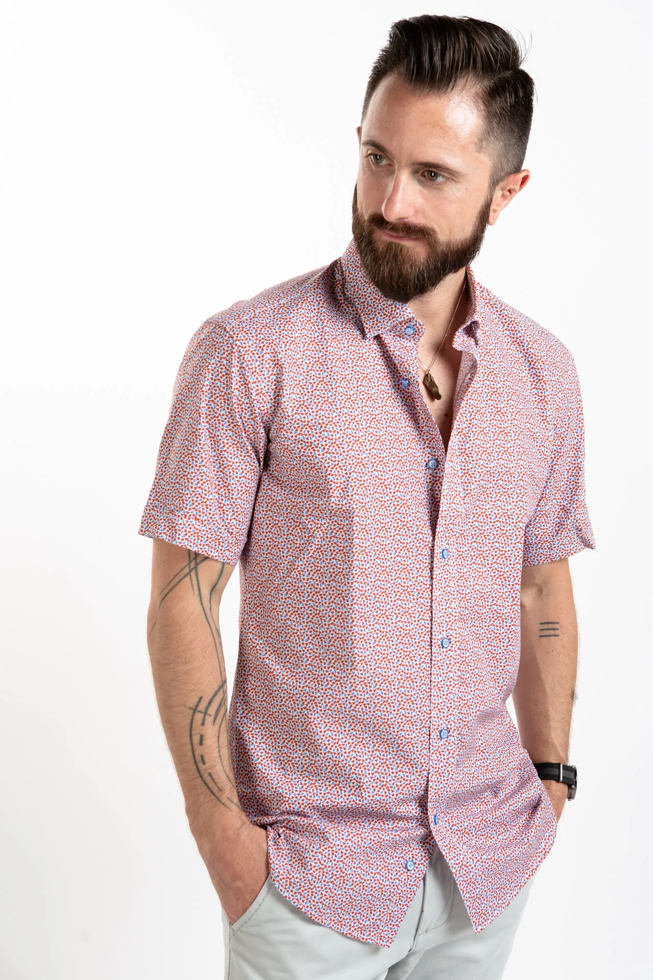 Short Sleeve Shirt - Rojo