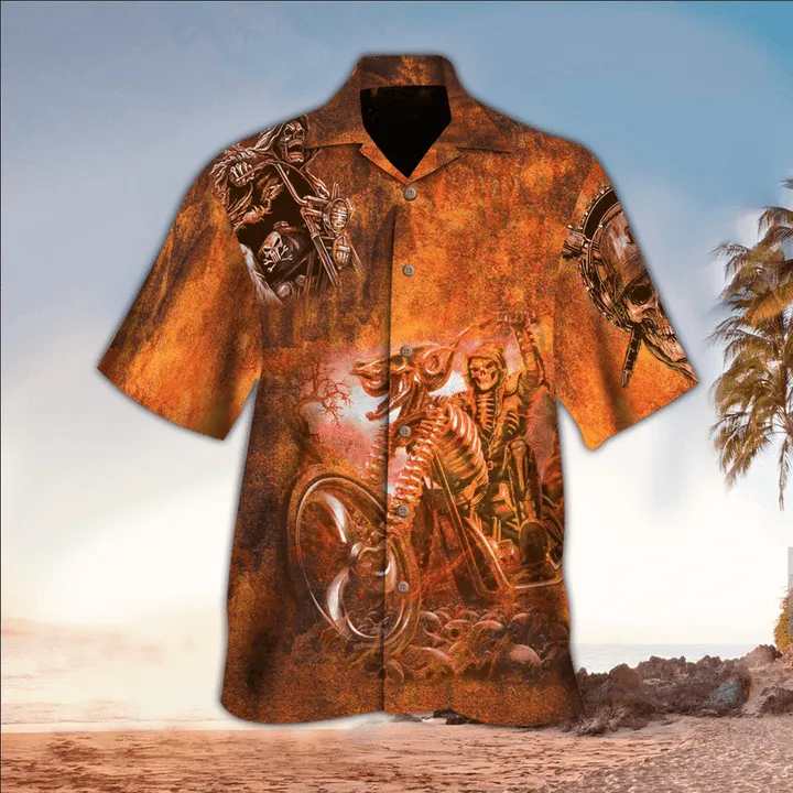Skull 3D All printed black Hawaii Shirt, Perfect Hawaiian Shirt For Skull Lover, Hawaiian shirt for men