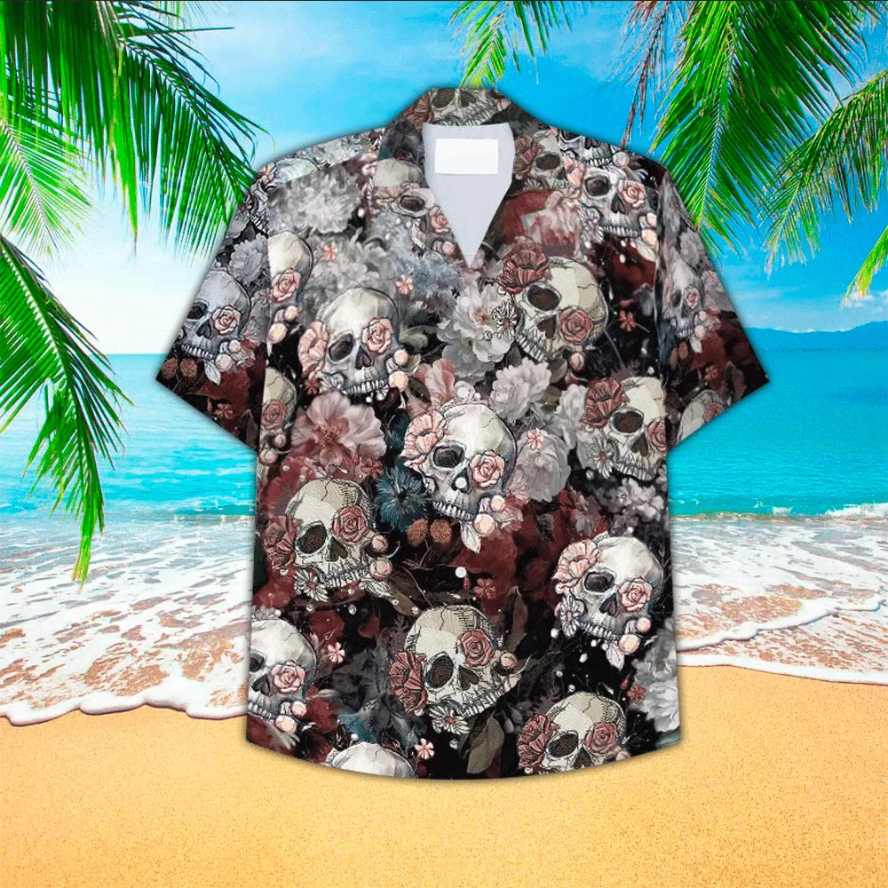 Skull Aloha Hawaii Shirt, Perfect Hawaiian Shirt For Skull Lover