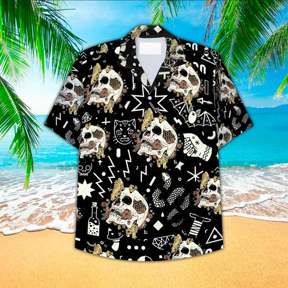 Skull Aloha Hawaii Shirt, Perfect Hawaiian Shirt For Skull Lover