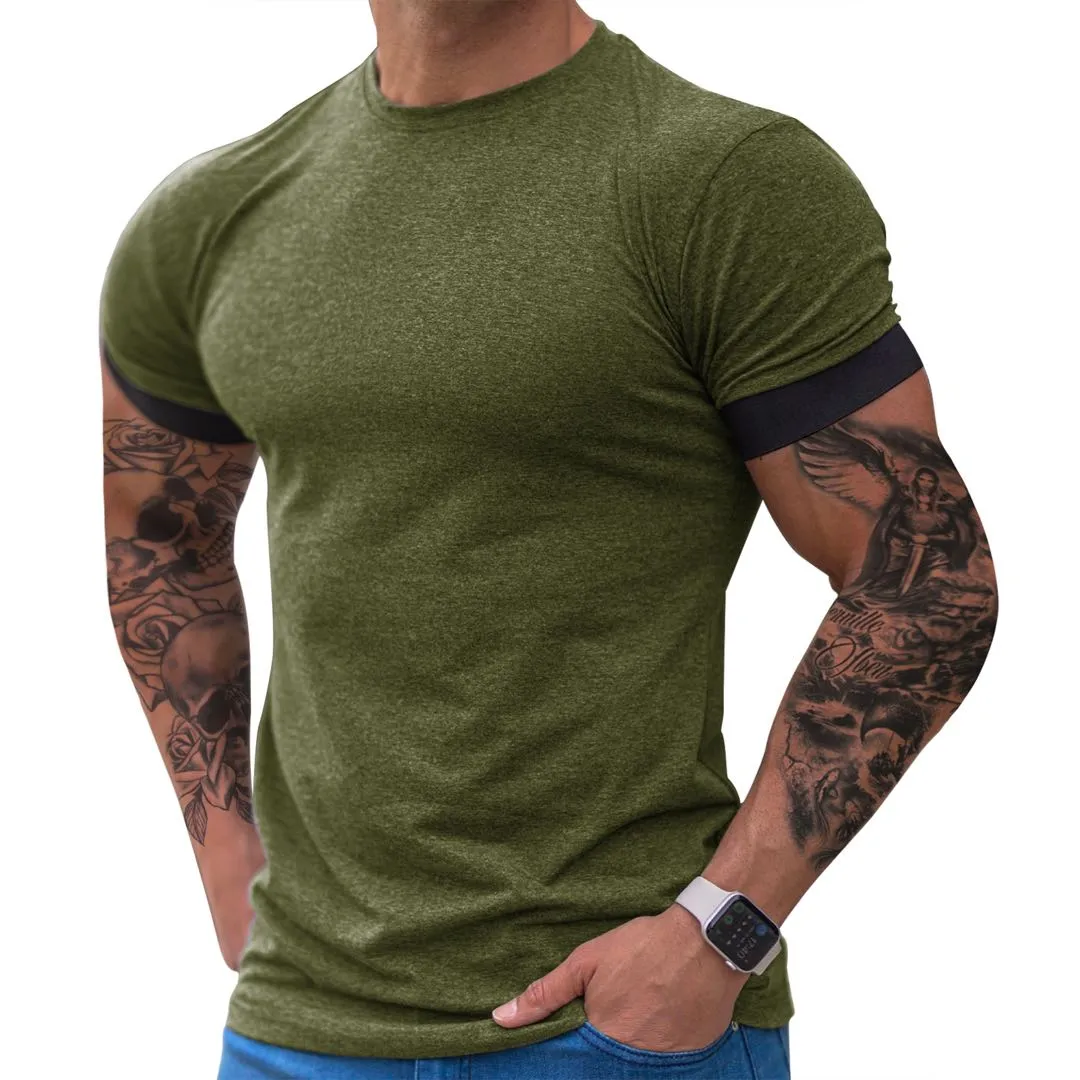 SPORTS FAKE TWO PIECES ACTIVE TEE