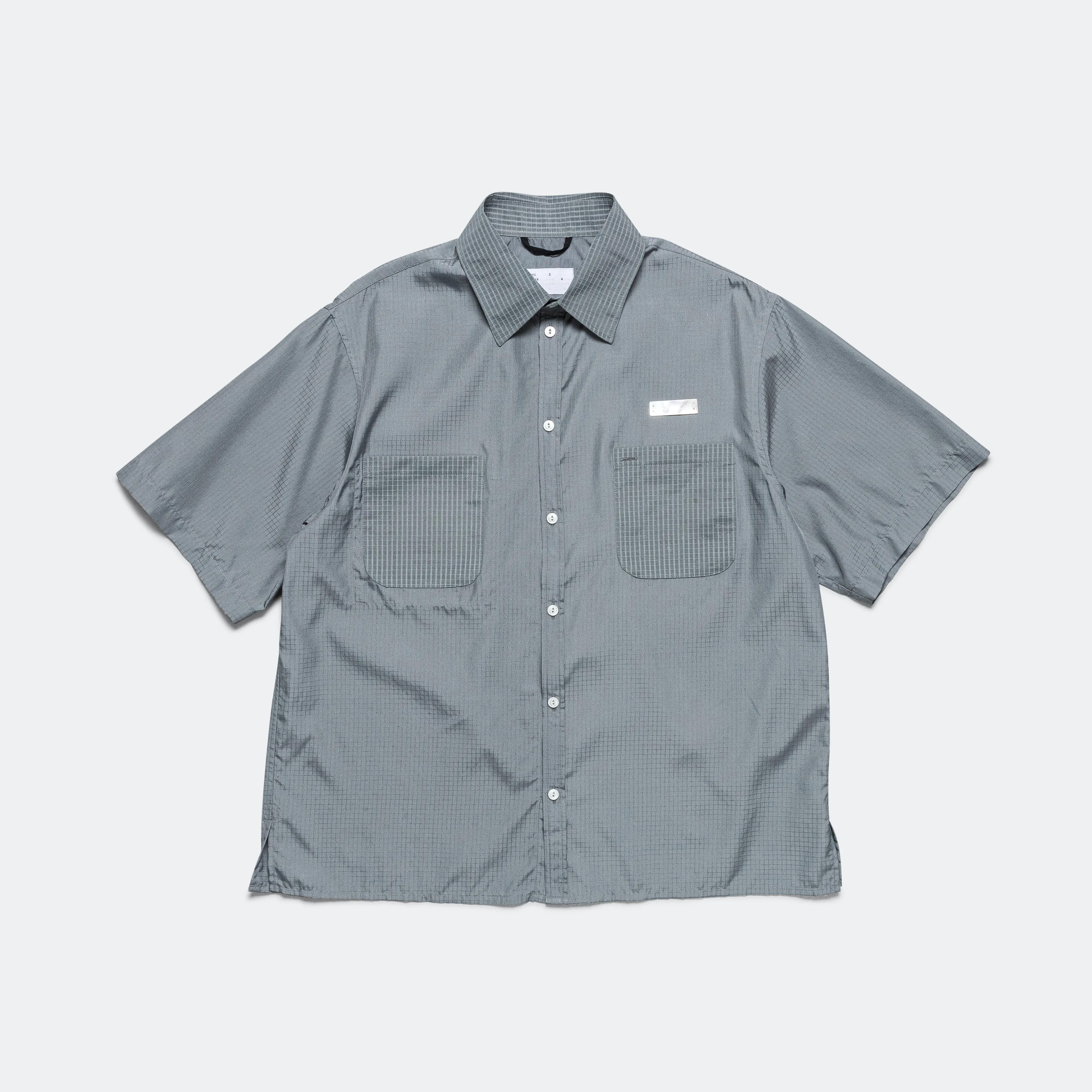 S/S Utility Shirt - Gray Silk/PA Ripstop