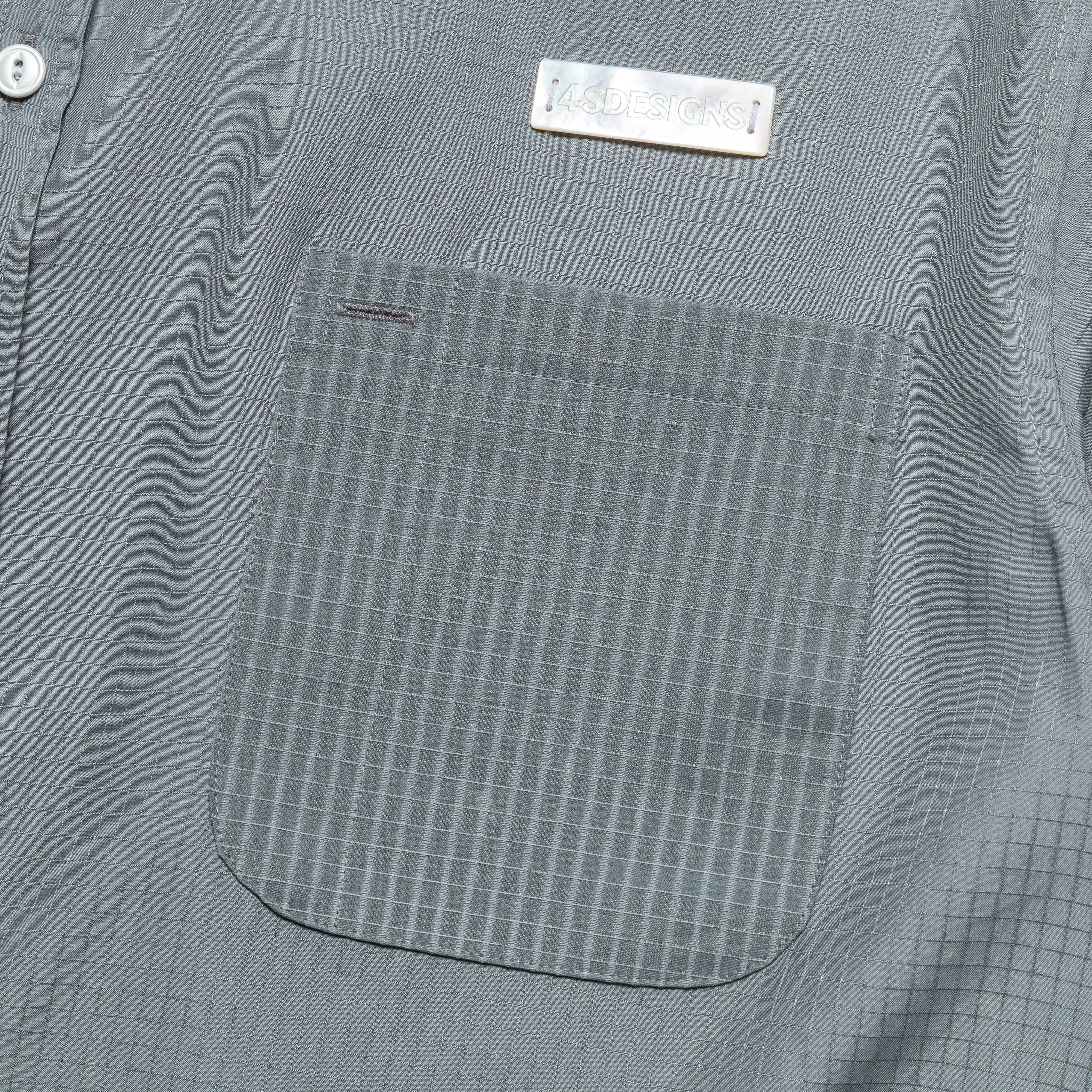 S/S Utility Shirt - Gray Silk/PA Ripstop